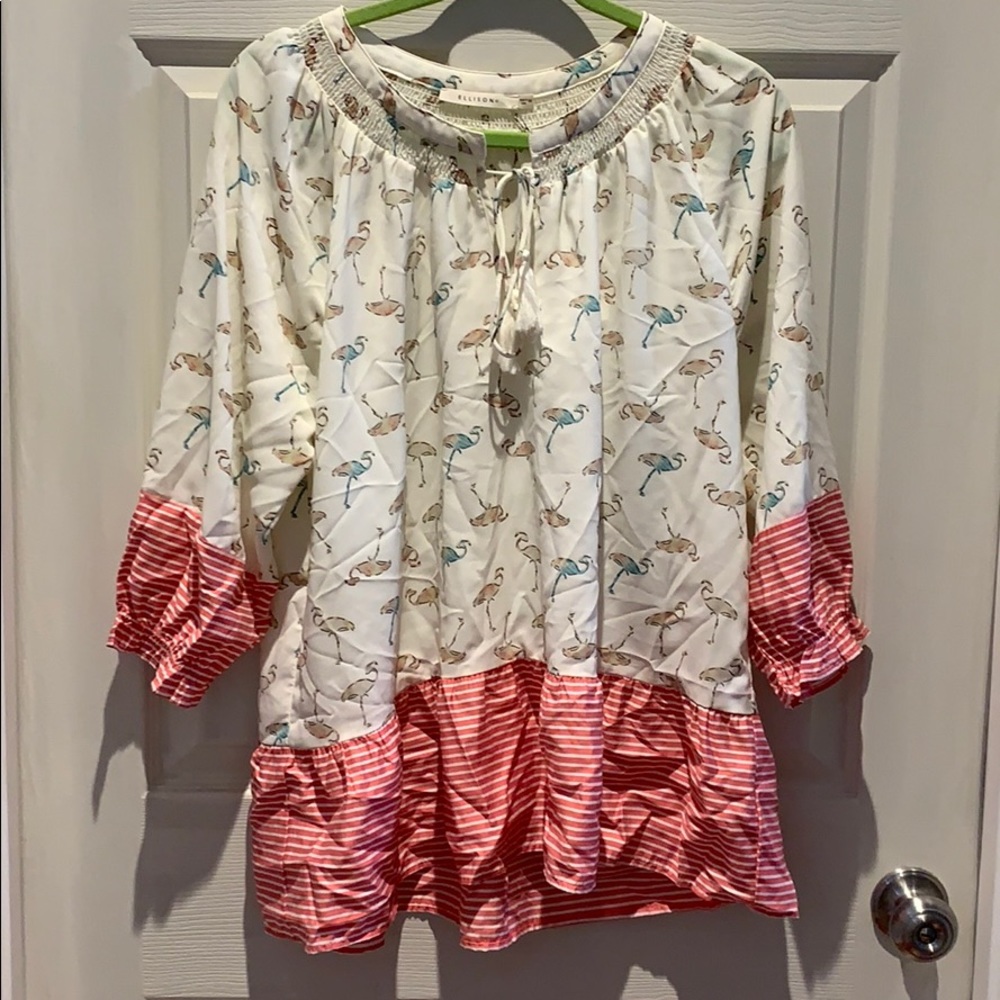 Ellison flamingo blouse
